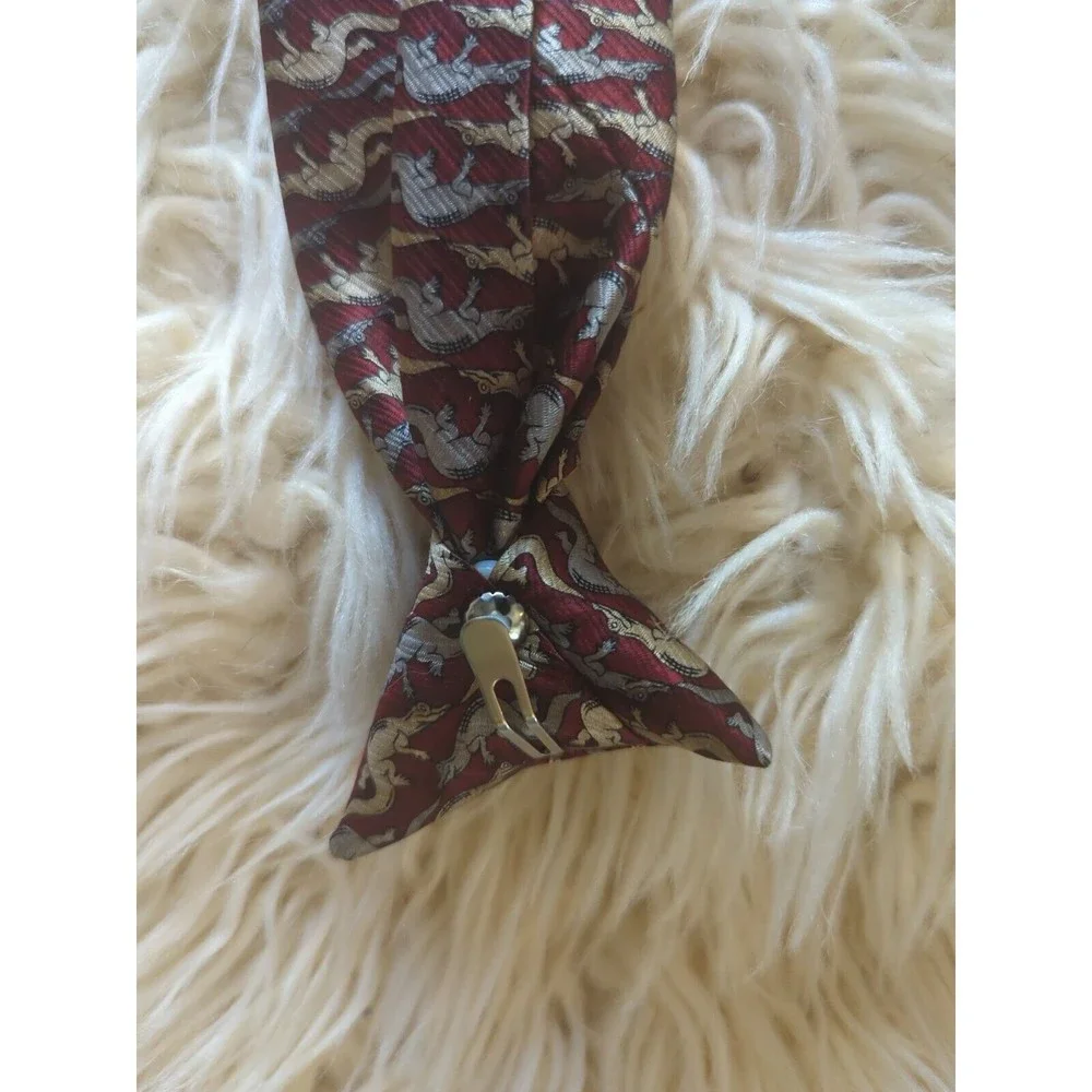 Dockers' Boys Silk Red Dinosaur Clip On Tie